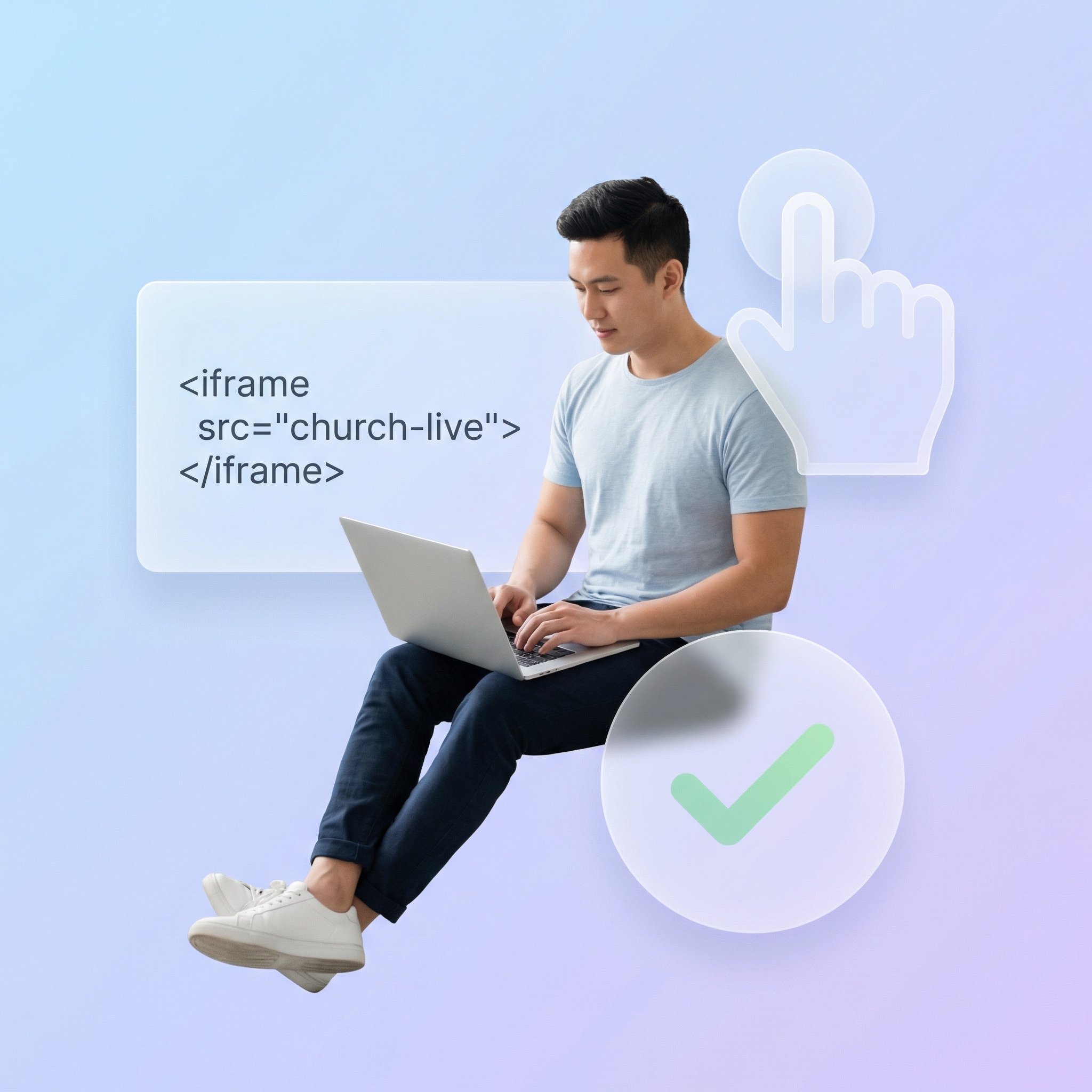 Set-and-forget YouTube Live embed that updates automatically